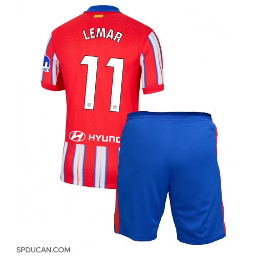 Dječji Nogometni Dres Atletico Madrid Thomas Lemar #11 Domaci 2024-25 Kratak Rukav (+ Kratke hlače)